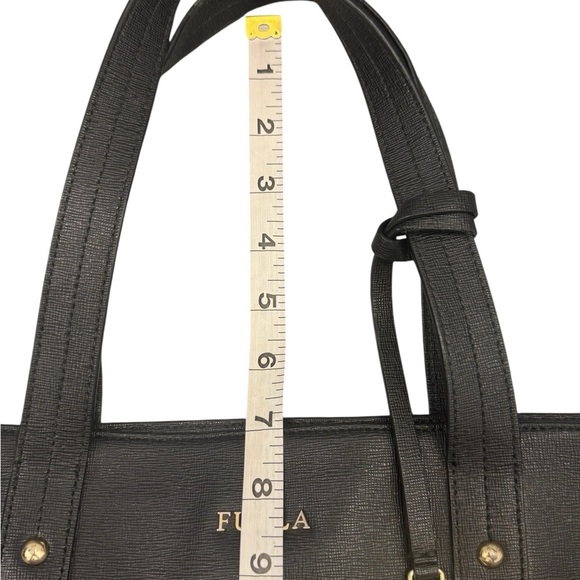 Furla Black Saffiano Leather Tote Shoulder Bag Purse With Matching Wallet - Picture 13 of 16